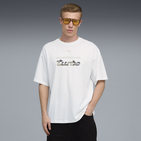 Porsche Legacy Statement Logo Tee, PUMA White, large-ZAF