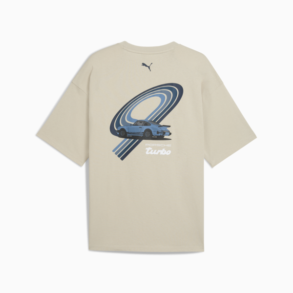 Remera con estampado Porsche Legacy Turbo para hombre, Desert Dust, large-ARG