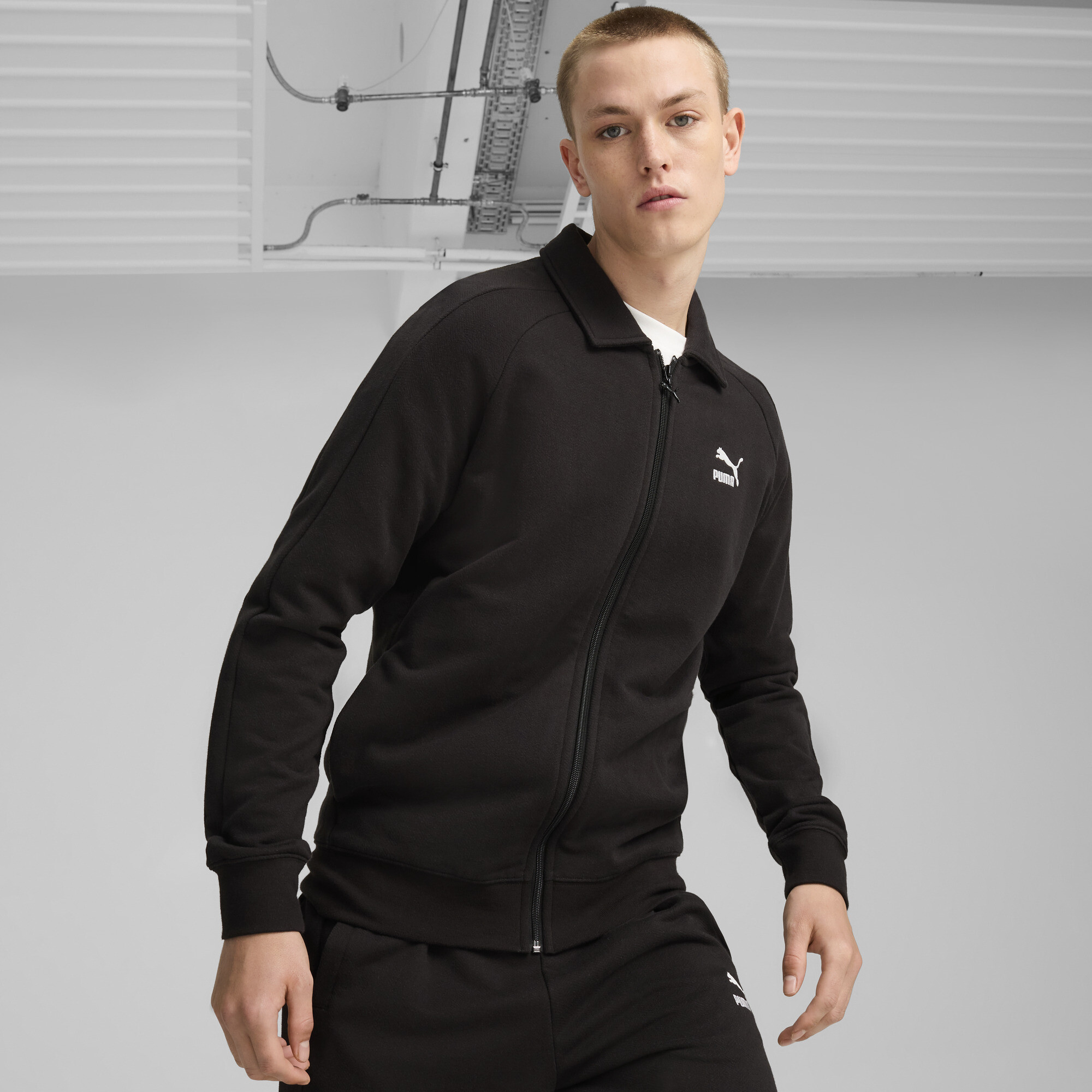 Puma T7 Herren Trainingsjacke | Mit Other Pattern | Black | Größe: S