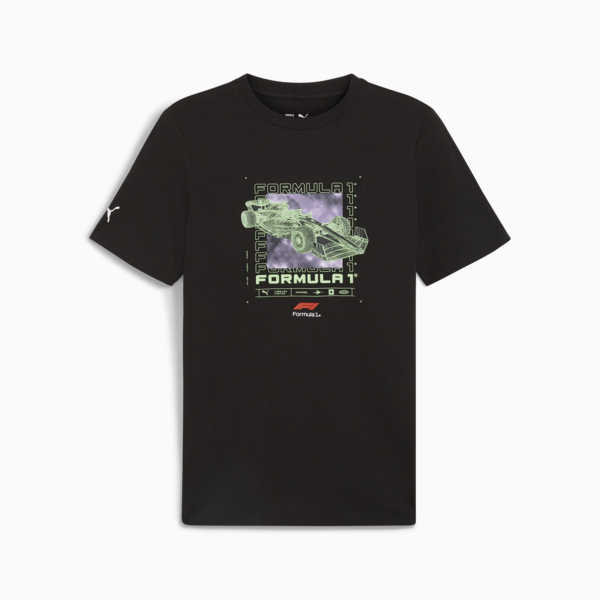 F1 Logo Graphic Tee Men, PUMA Black, large-MEX