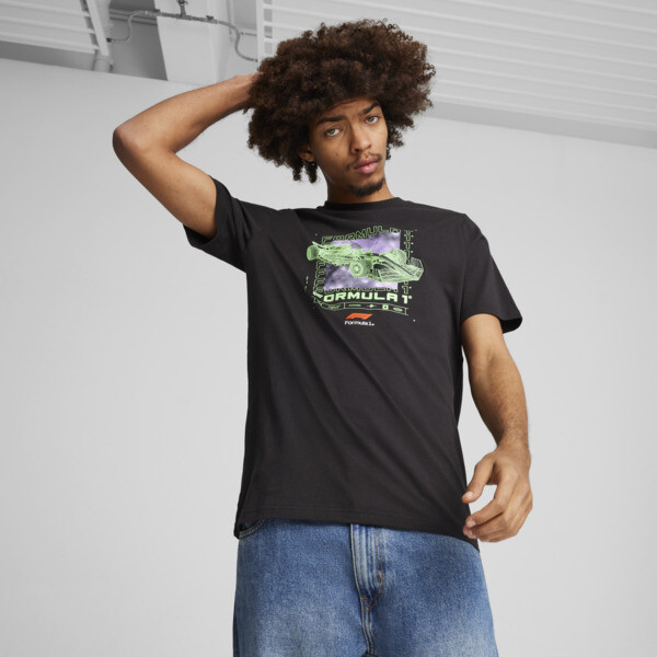 F1® Logo Graphic Tee Men, PUMA Black, swatch-ZAF