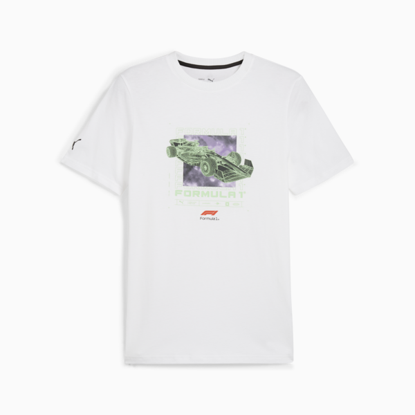 F1 Logo Graphic Tee Men, PUMA White, large-MEX