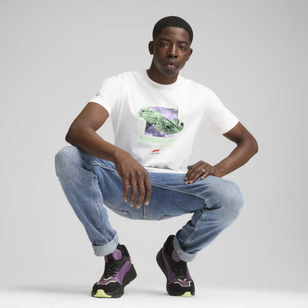 F1 Logo Graphic Tee Men, PUMA White, large-MEX