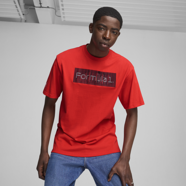 Remera F1® Graphic Logo para hombre, Pop Red, large-ARG