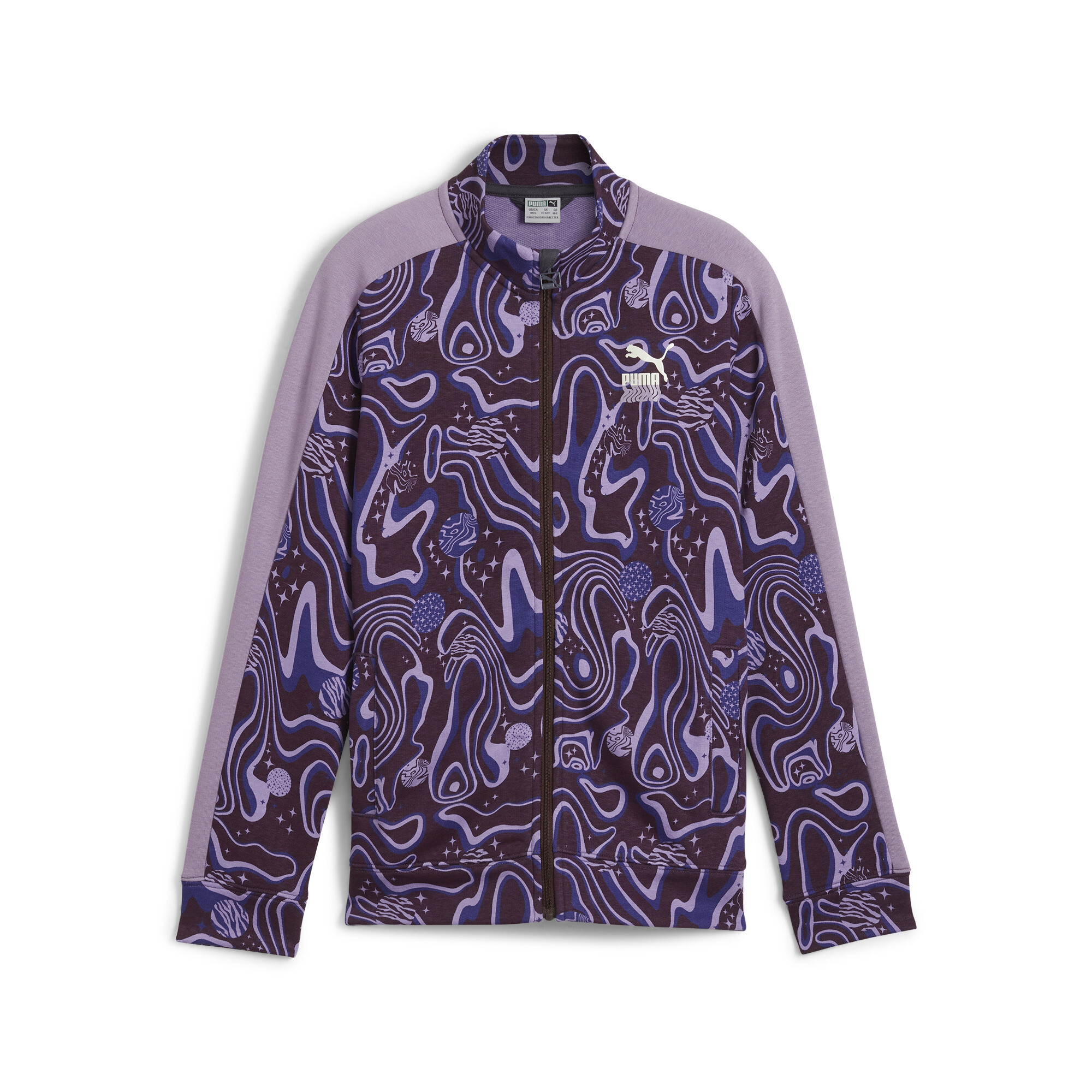 PUMA Track Jacket In Purple, Size 11-12 Youth