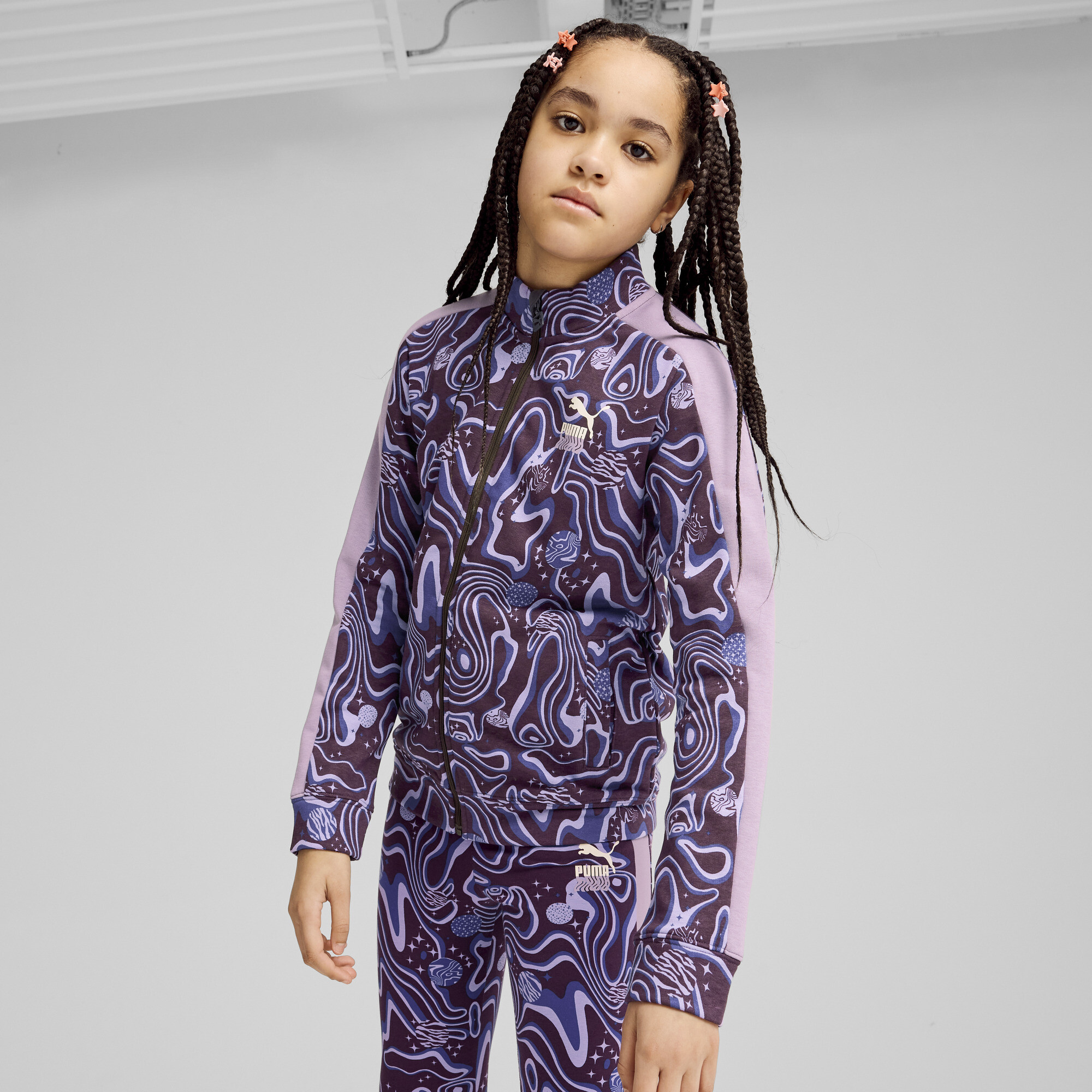 Puma Trainingsjacke Teenager Für Damen Für Kinder | Mit Print | Midnight Plum | Größe: 15-16Y