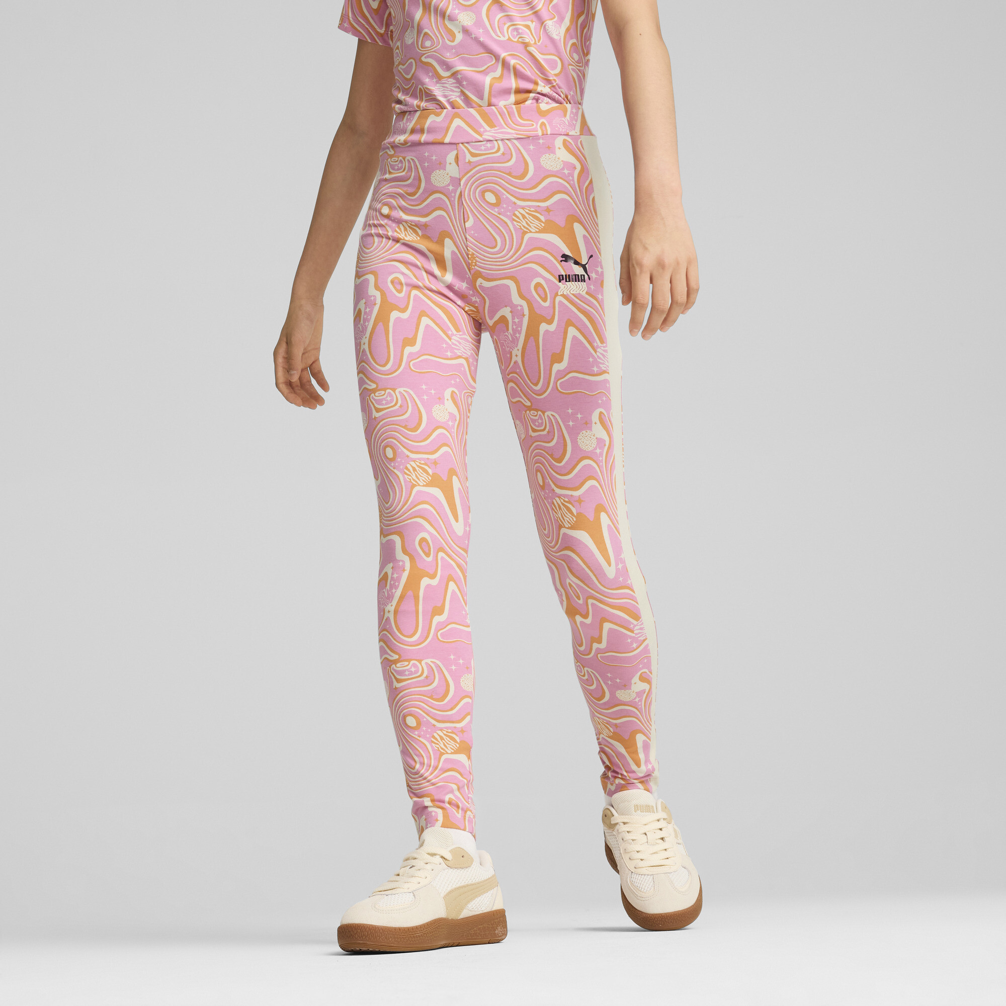 Puma LAVA LAND Leggings Teenager Für Damen Für Kinder | Mit Print | Mauved Out | Größe: 13-14Y