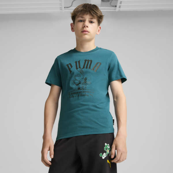 Playera adolescentes GRAPHICS Super PUMA juvenil, Cold Green, large-MEX