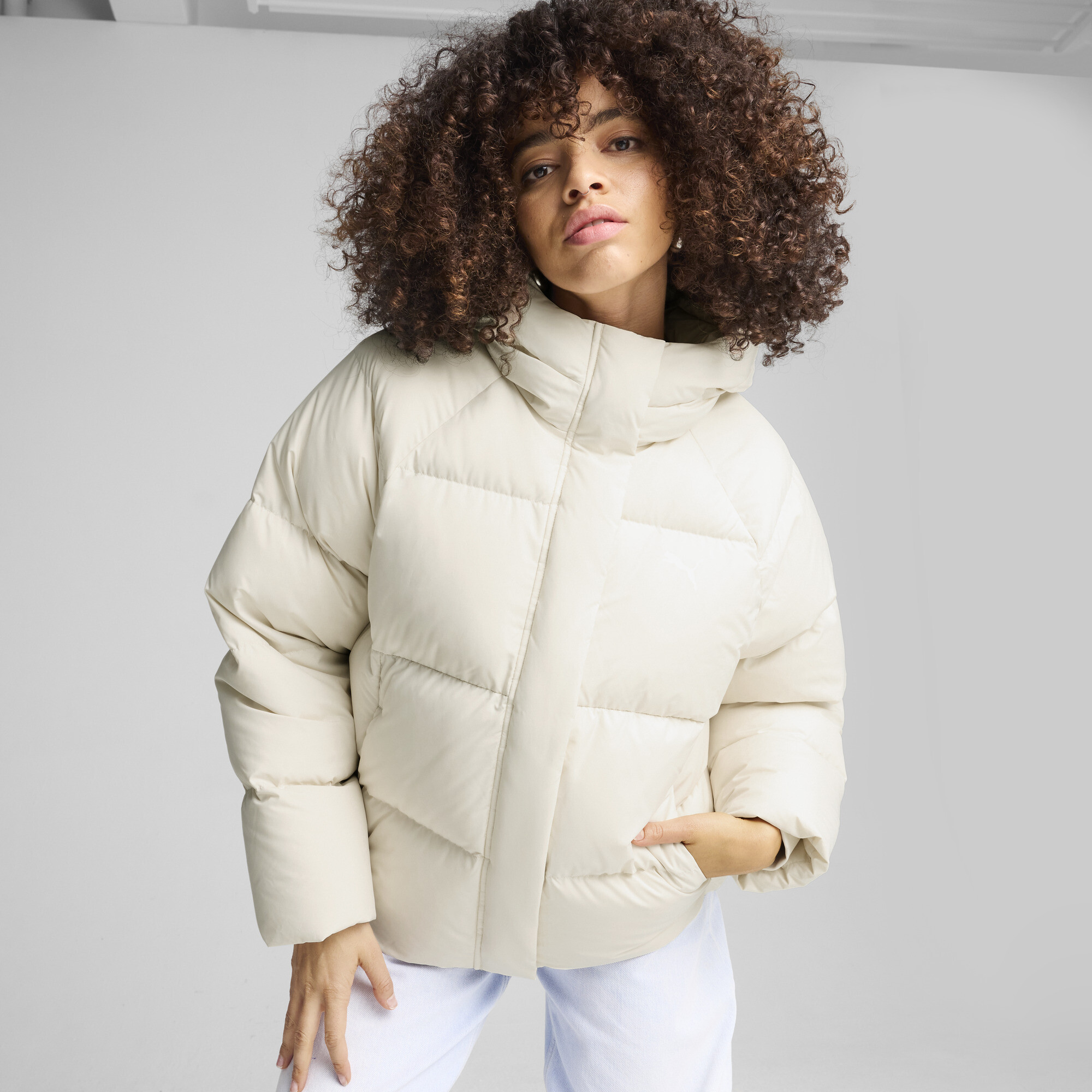 Пуховик Down Puffer Jacket Women | Цвет: Белый | Alpine Snow
