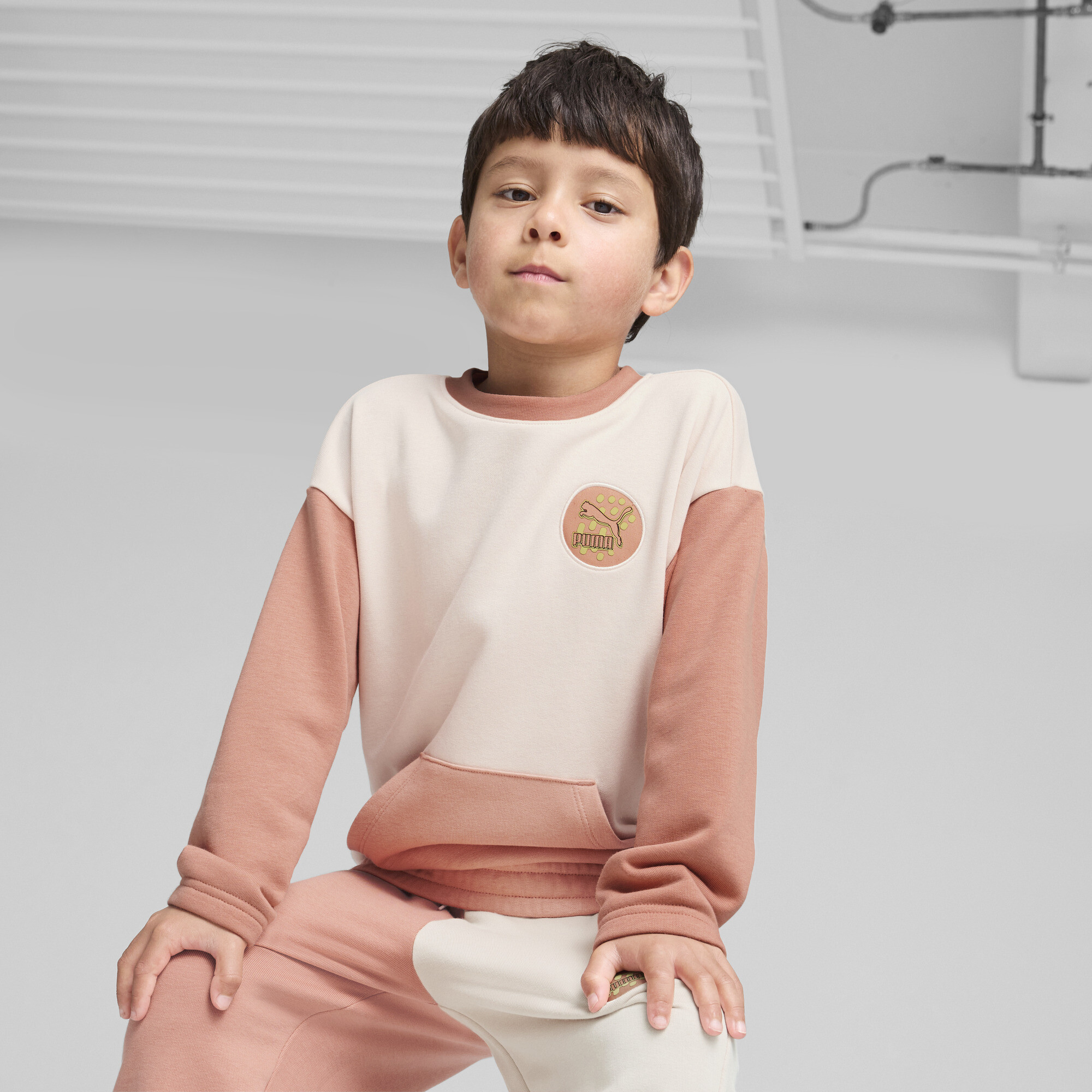 CLASSICS Puma FC Crew Shirt Kids, Pink, Size 7-8Y, Clothing