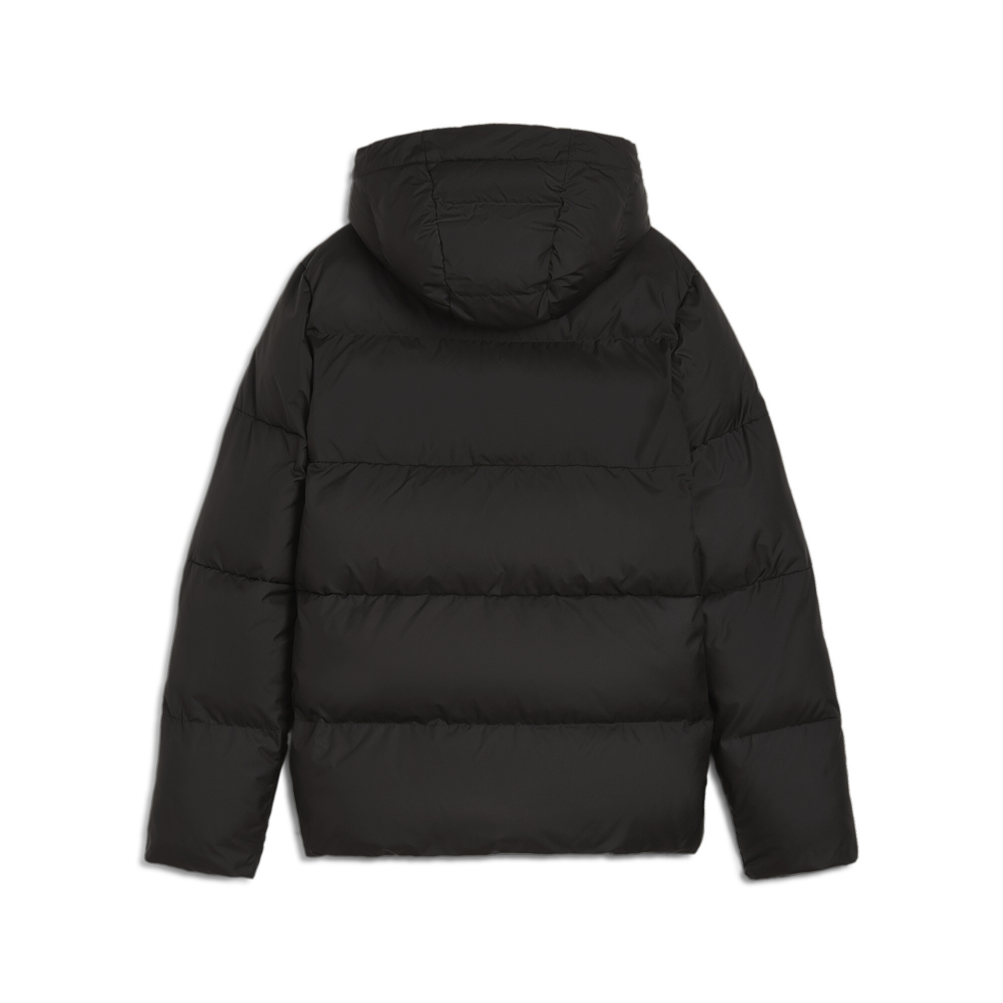 Puma Poly Hooded Puffer Jacket Youth, Black, Size 4-5Y, Clothing