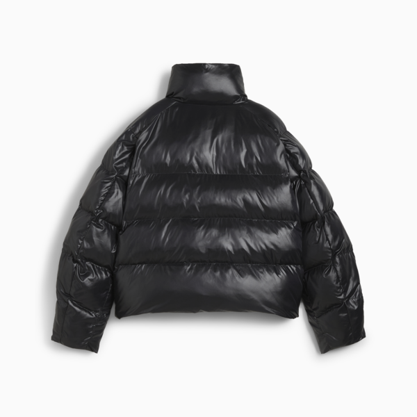 Chamarra puffer brillosa para mujer, PUMA Black, large-MEX