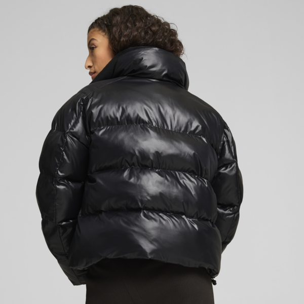 Chamarra puffer brillosa para mujer, PUMA Black, large-MEX