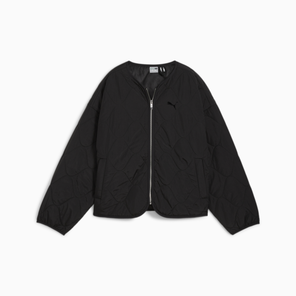Campera con forro para mujer, PUMA Black, large-ARG