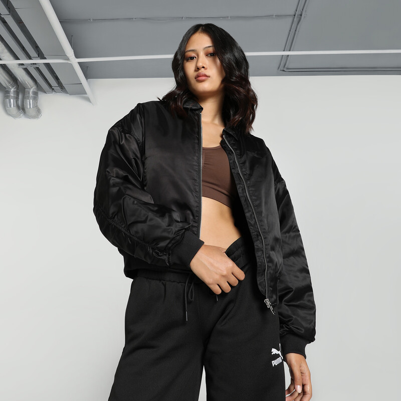 

Women's PUMA Relaxed Fit Satin Bomber Jacket