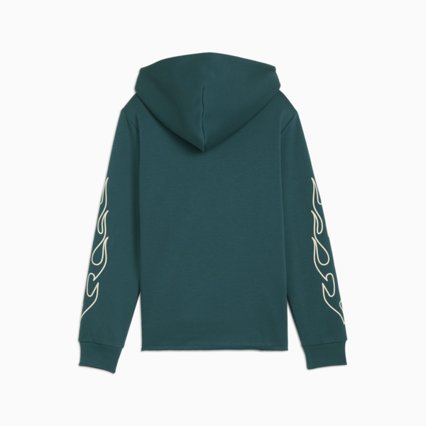 Basketball Caution Hoodie Youth, Cold Green, large-MEX