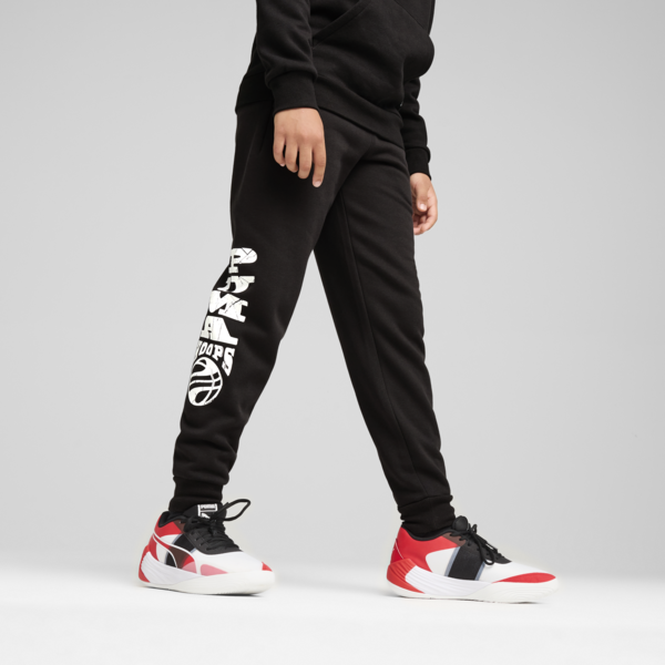Basketball Blueprint Pants Youth, PUMA Black, large-MEX