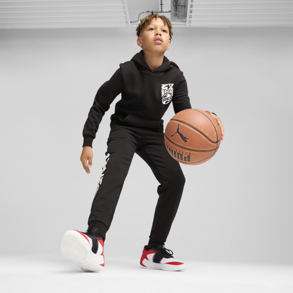 Basketball Blueprint Pants Youth, PUMA Black, large-MEX