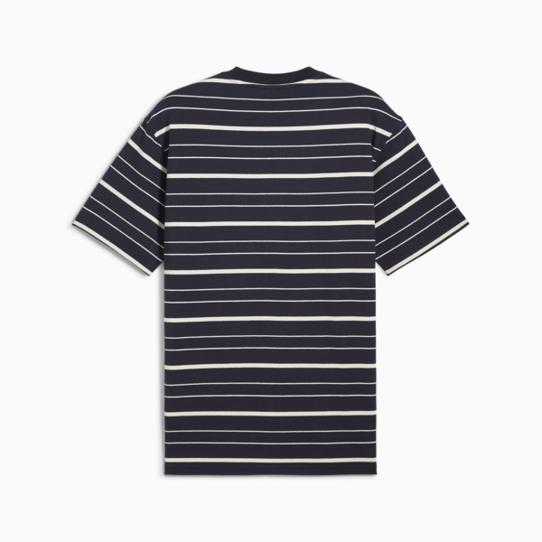 Playera rayada MMQ para hombre, New Navy, large-MEX