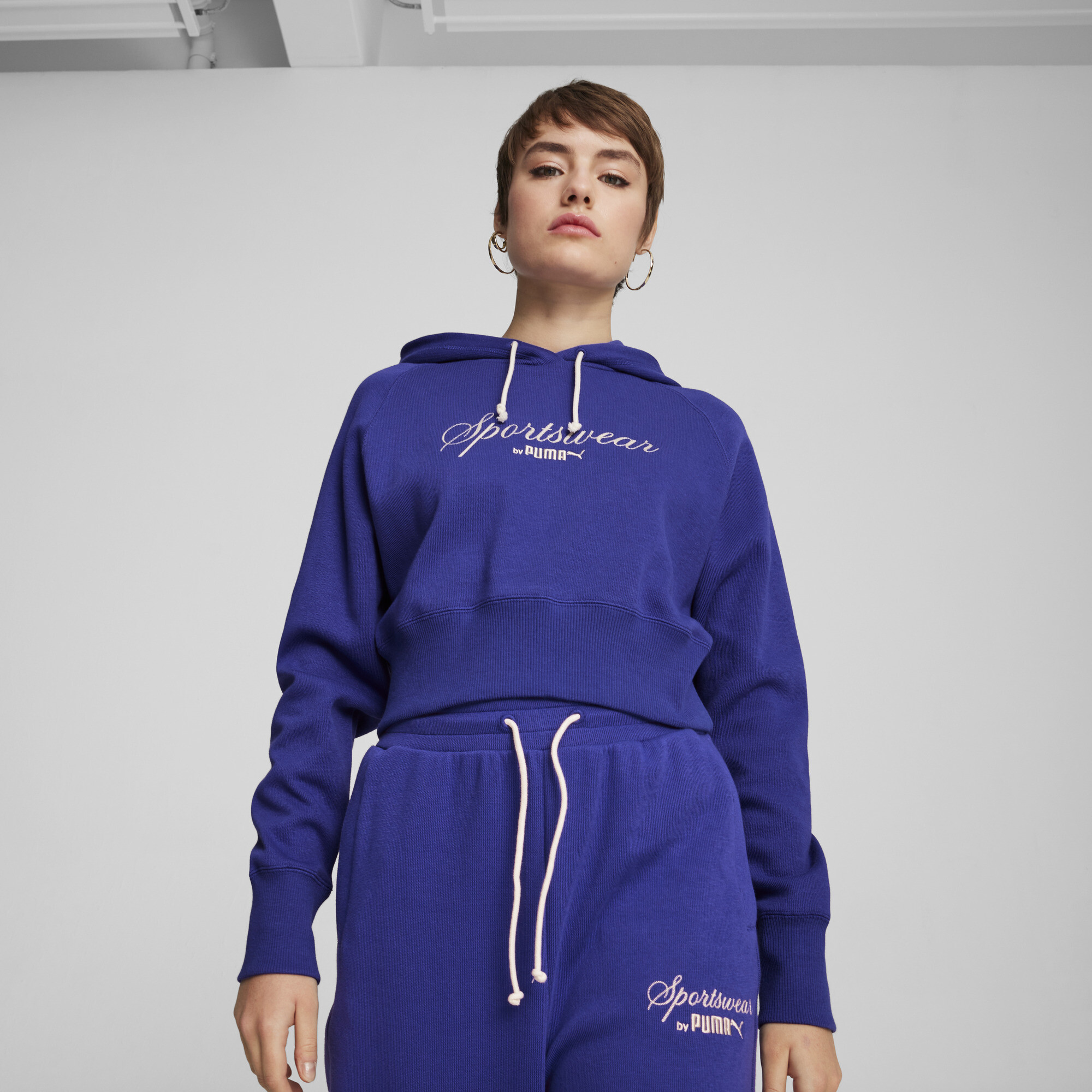 Puma CLASSICS+ Relaxed Hoodie Damen | Mit Plain | Lapis Lazuli | Größe: L