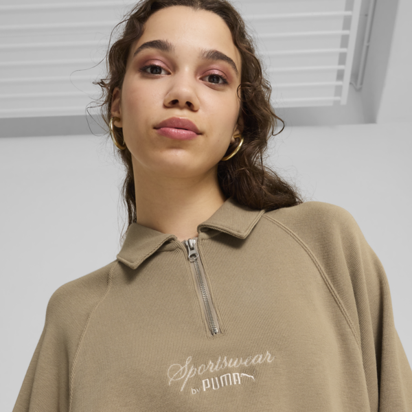 Buzo CLASSICS+ con media cremallera para mujer, Oak Branch, large-ARG