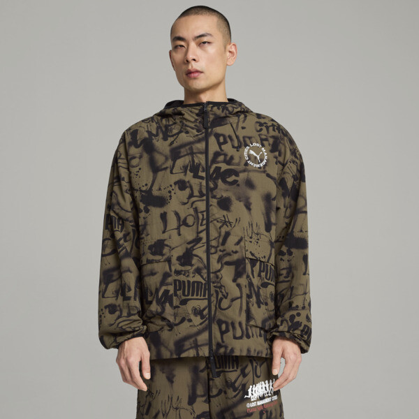 Puma X Lmc All-over Print Jacket Men In Wild Willow