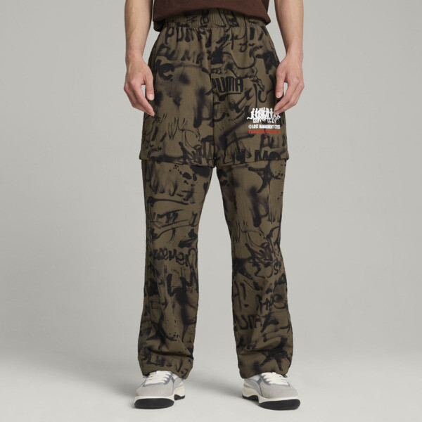 Puma X Lmc All-over Print Pants Men In Wild Willow