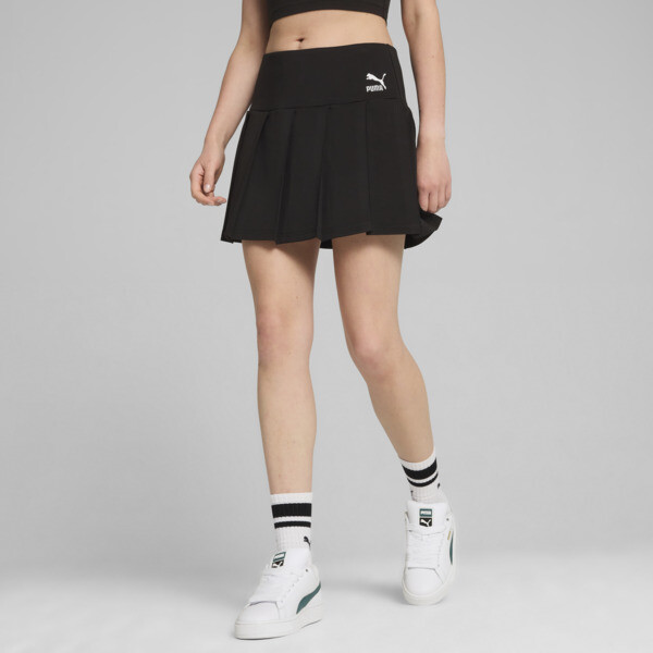 PUMA CLASSICS Pleated Mini Skirt Women in Black Size S 45$
