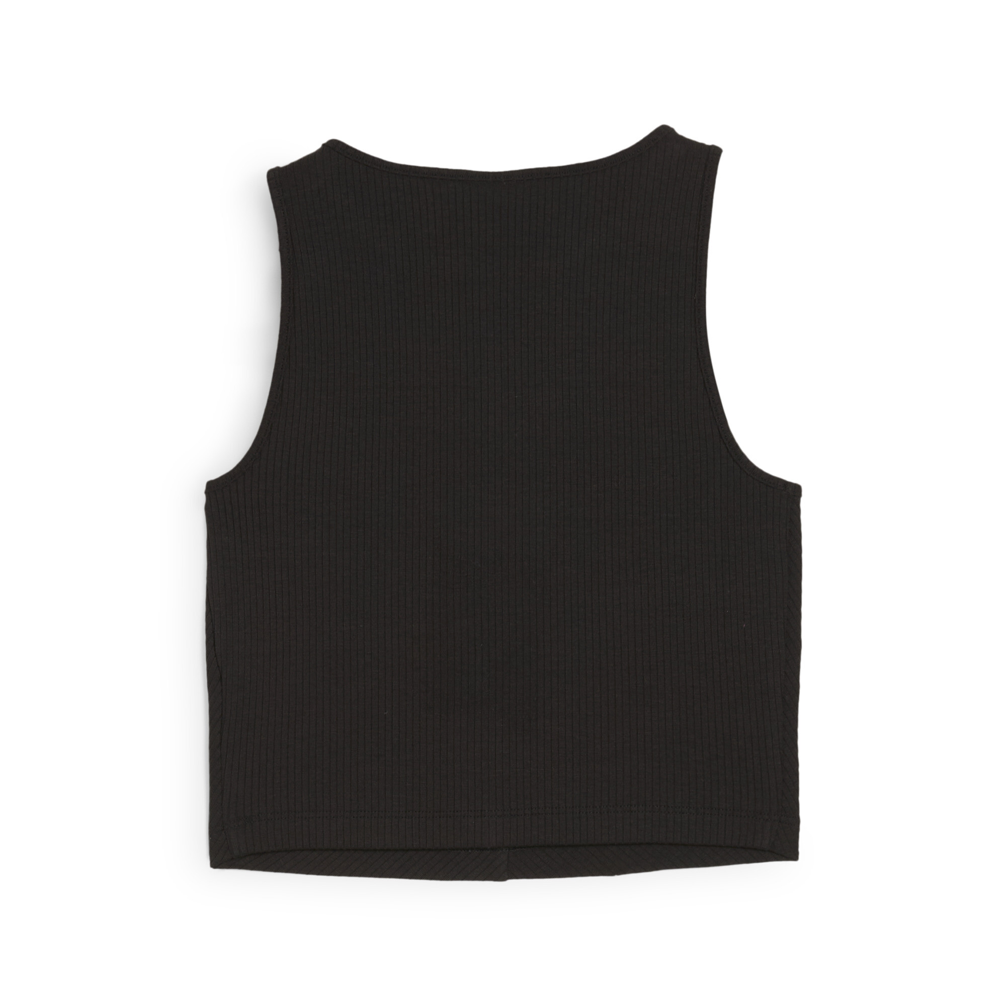 PUMA CLASSICS geribbelde croptop voor Dames, Zwart