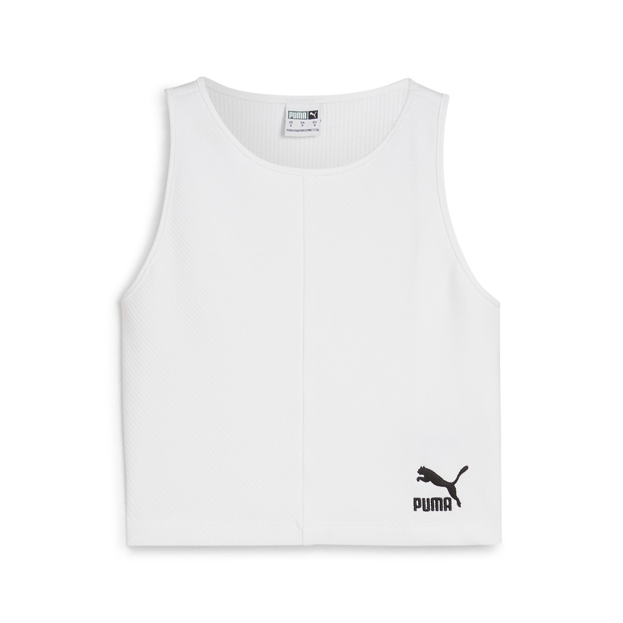 Crop Top Mujer CLASSICS en Talla Chico en Blanco | PUMA