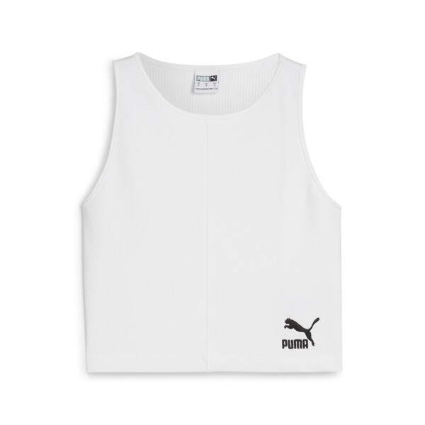 White puma crop top top