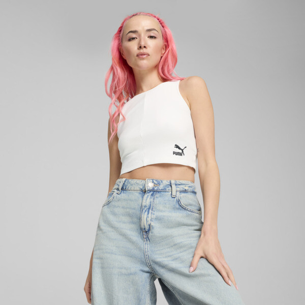 White puma crop top hotsell
