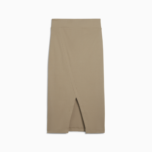 CLASSICS Ribbed Midi Skirt Women, Oak Branch, large-ZAF
