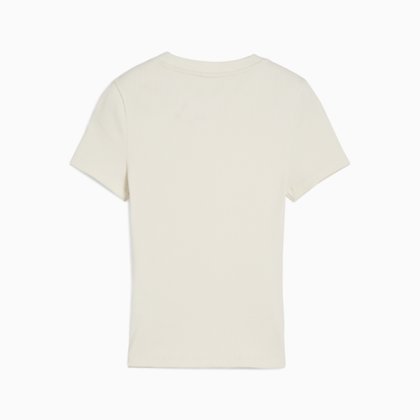 CLASSICS Ribbed Slim Tee Women, Alpine Snow, large-MEX