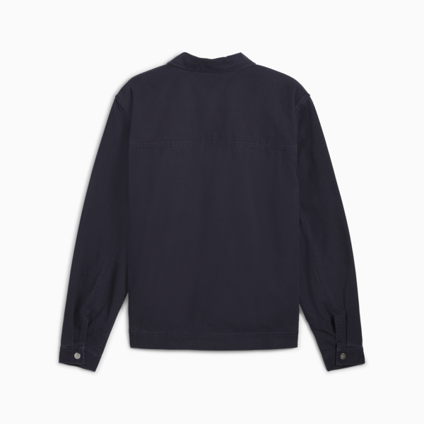 Campera de lona con cuello camisero MMQ para hombre, New Navy, large-ARG