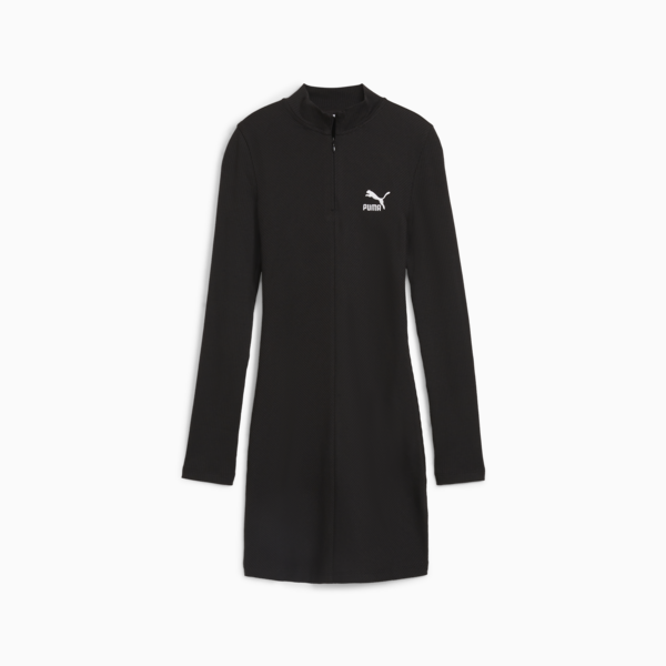 CLASSICS Ribbed Dress Women, PUMA Black, large-MEX