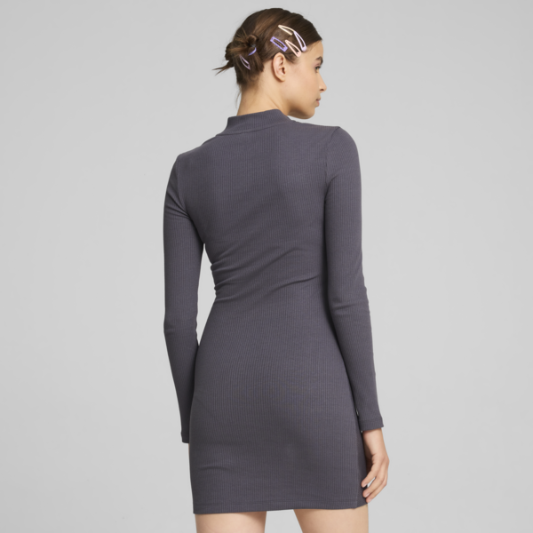 CLASSICS Ribbed Dress Women, Galactic Gray, large-MEX