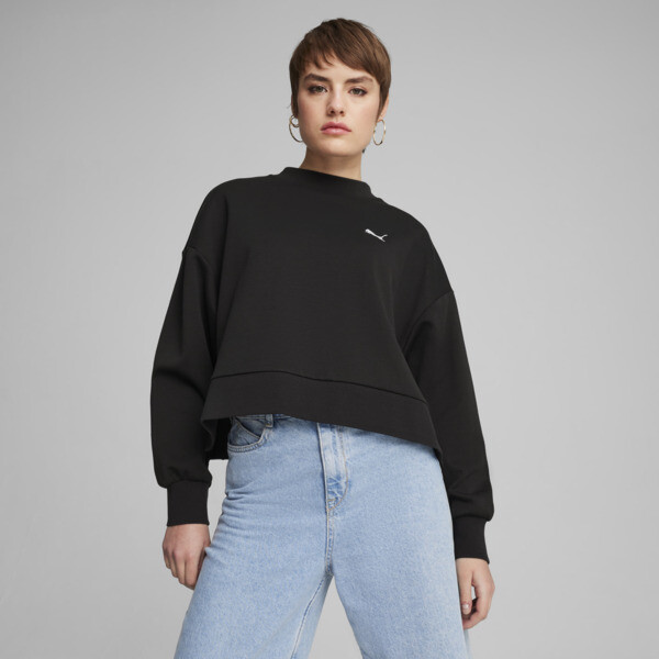 Puma Classics Oversized Dk Sweatshirt Black S Woman