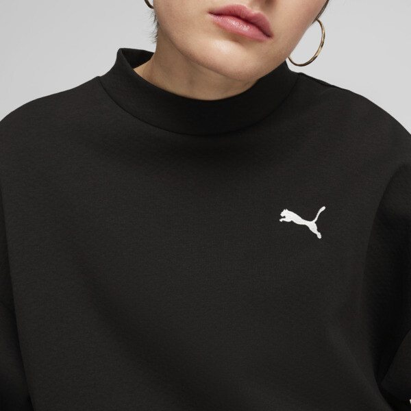 CLASSICS Oversized Crew Women, PUMA Black, large-ZAF