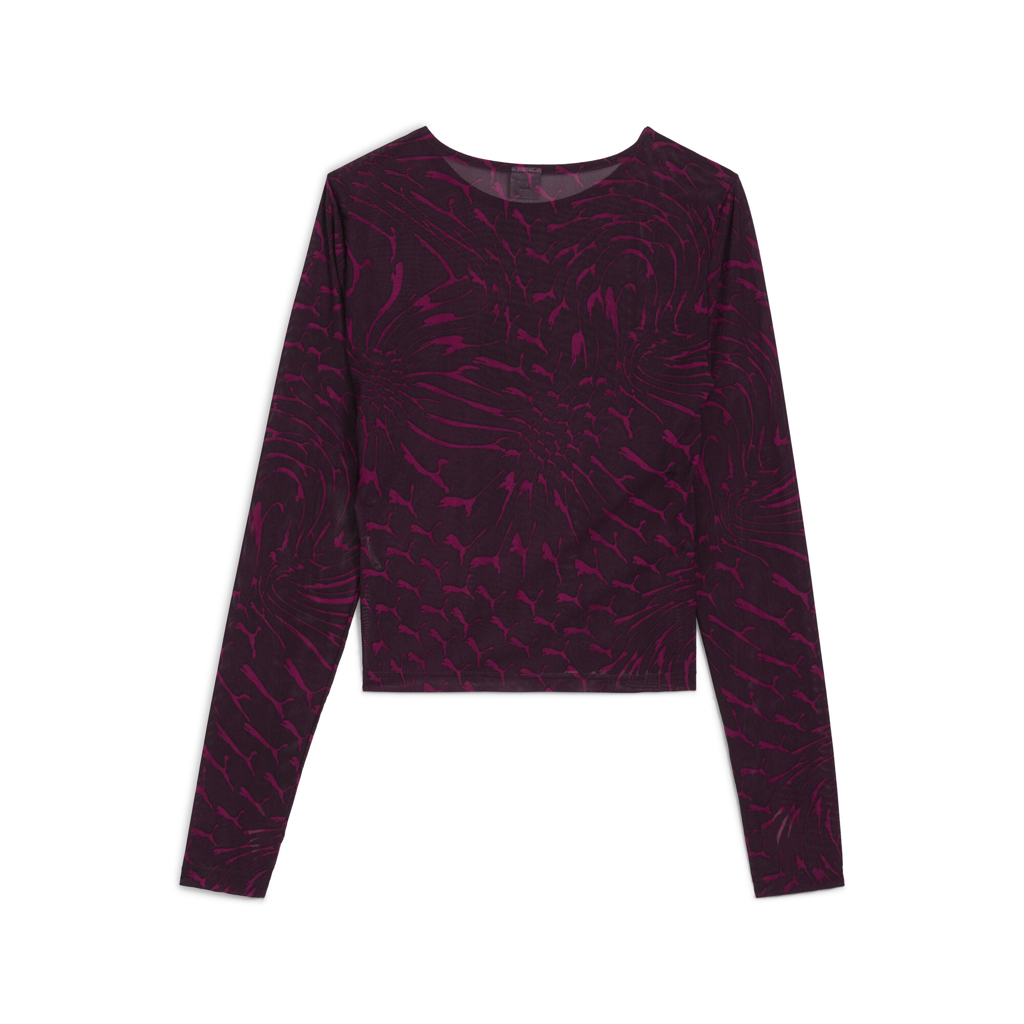 PUMA DARE TO mesh T-shirt met lange mouwen voor Dames, Grijs