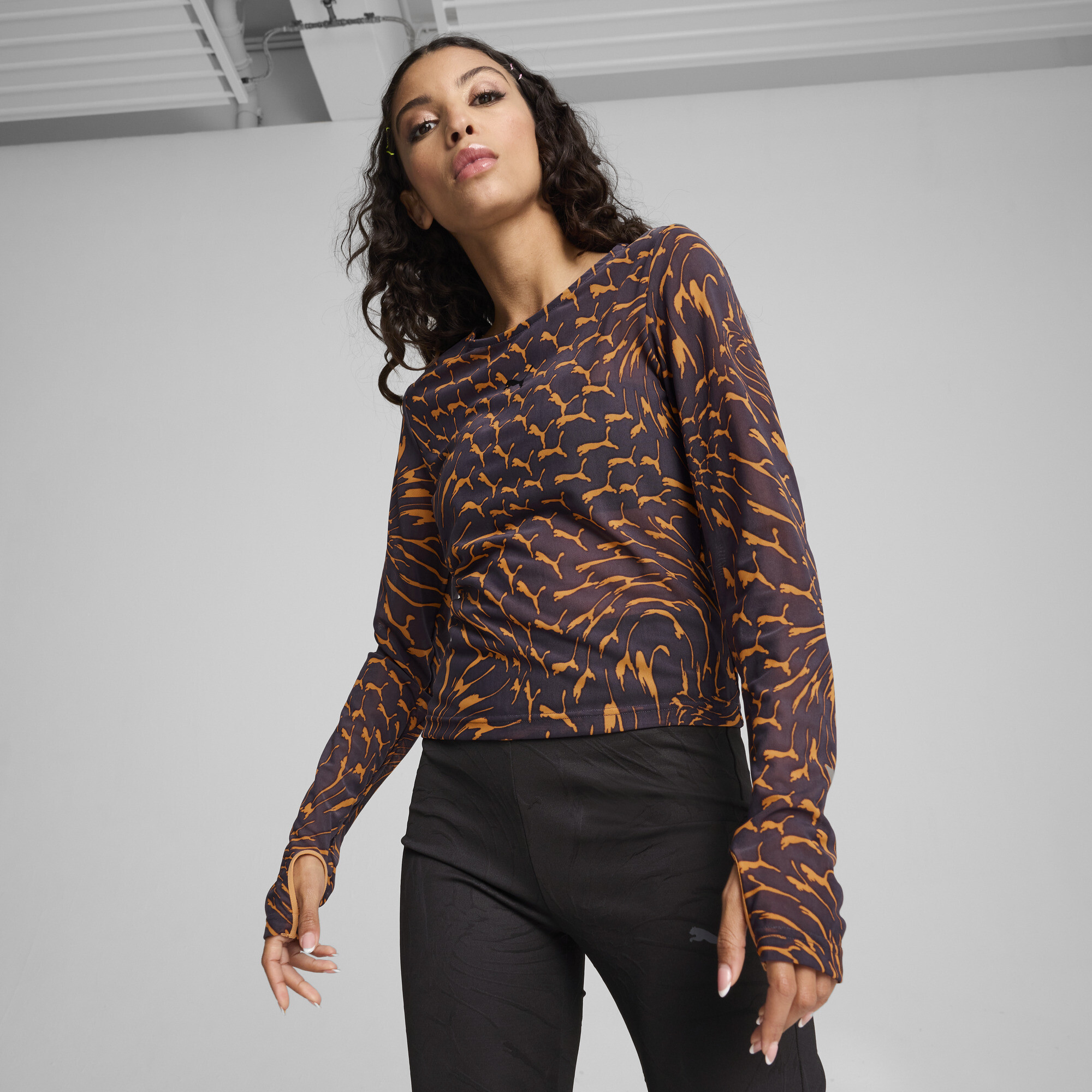DARE TO Mesh Long Sleeve Tee Women | T-shirts & Tops | PUMA