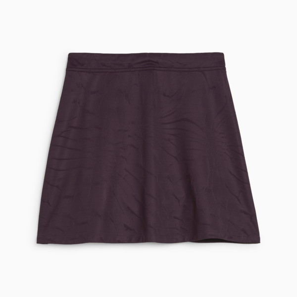 DARE TO Raised Texture Skirt Women, Midnight Plum-AOP, large-MEX