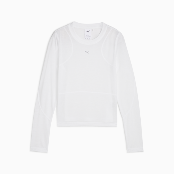 RemeraTHE FAST RACE de manga larga para mujer, PUMA White, large-ARG
