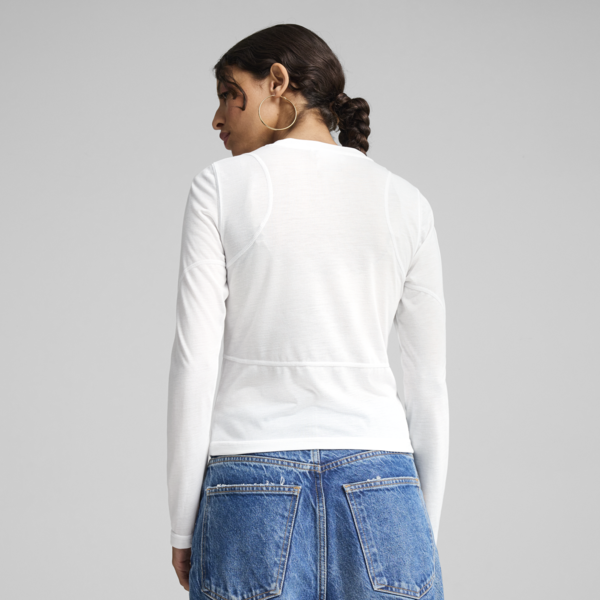 RemeraTHE FAST RACE de manga larga para mujer, PUMA White, large-ARG