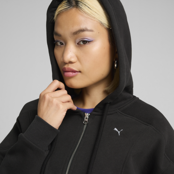 THE FAST RACE Hoodie Women, PUMA Black, large-ZAF