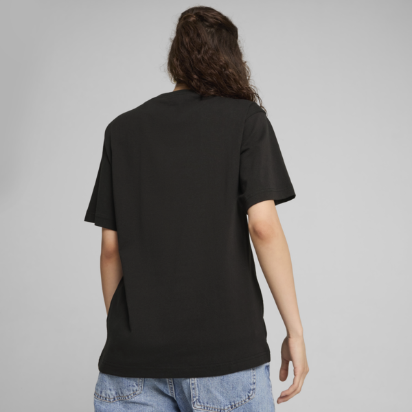 DOWNTOWN Relaxed Graphic Tee Women, PUMA Black, large-MEX