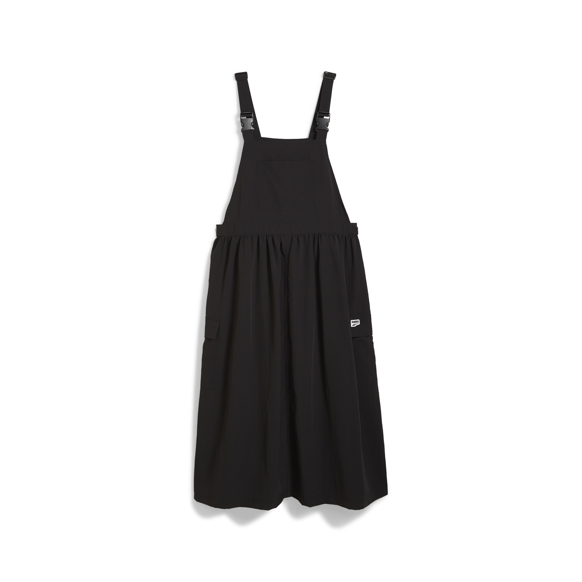 Women's PUMA DOWNTOWN Dungaree Dress Women In Black, Size Large, Nylon