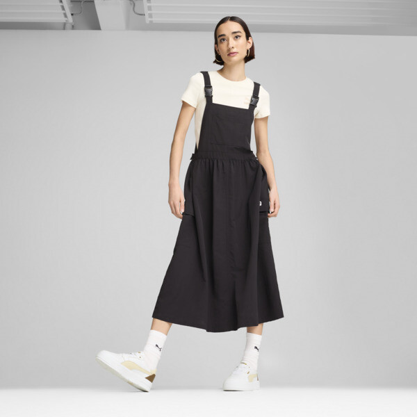 PUMA DOWNTOWN Dungaree Dress Women in Black Size S 75$