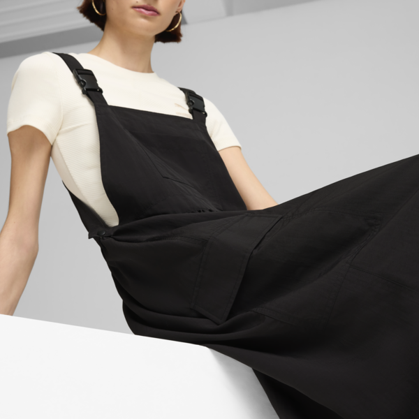 DOWNTOWN Dungaree Dress Women, PUMA Black, large-MEX