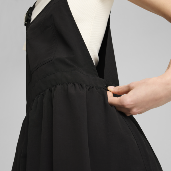 DOWNTOWN Dungaree Dress Women, PUMA Black, large-MEX